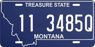 MT license plate 113485Q