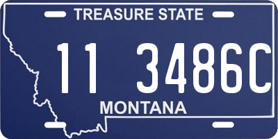 MT license plate 113486C