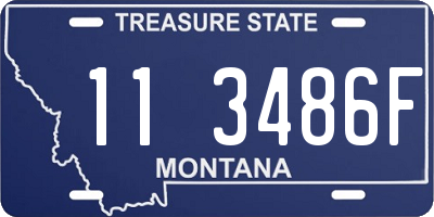 MT license plate 113486F