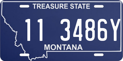 MT license plate 113486Y
