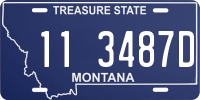 MT license plate 113487D