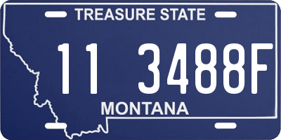 MT license plate 113488F