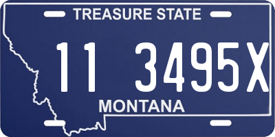 MT license plate 113495X