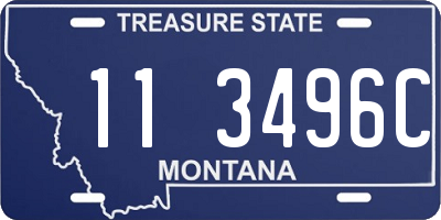MT license plate 113496C