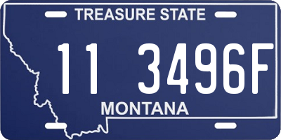 MT license plate 113496F