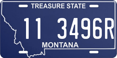 MT license plate 113496R