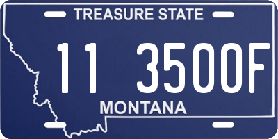 MT license plate 113500F