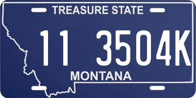 MT license plate 113504K