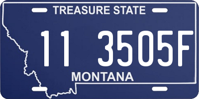 MT license plate 113505F