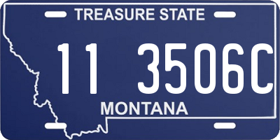 MT license plate 113506C