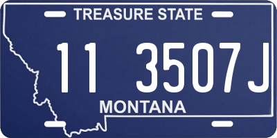 MT license plate 113507J