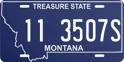 MT license plate 113507S