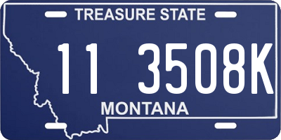 MT license plate 113508K