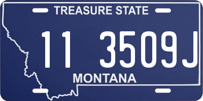 MT license plate 113509J