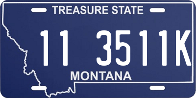 MT license plate 113511K