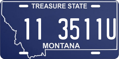 MT license plate 113511U