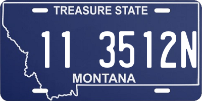 MT license plate 113512N