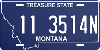 MT license plate 113514N