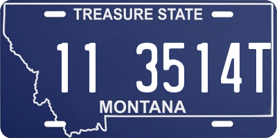 MT license plate 113514T