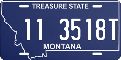 MT license plate 113518T