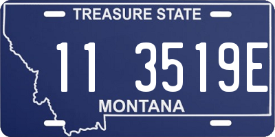 MT license plate 113519E