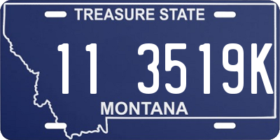 MT license plate 113519K