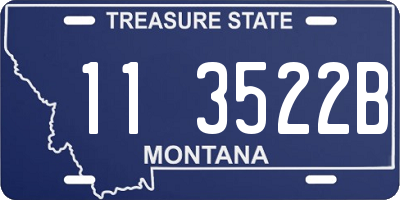 MT license plate 113522B