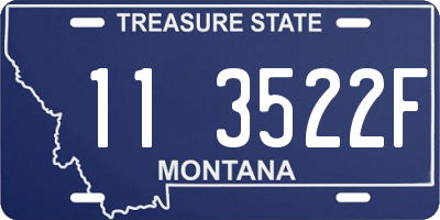 MT license plate 113522F