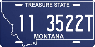 MT license plate 113522T
