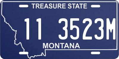 MT license plate 113523M
