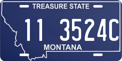 MT license plate 113524C