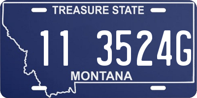 MT license plate 113524G