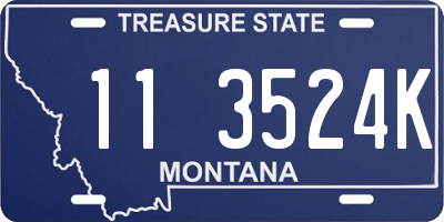MT license plate 113524K