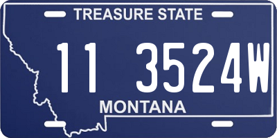 MT license plate 113524W