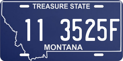 MT license plate 113525F