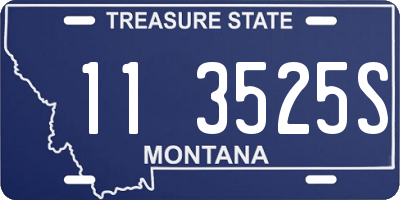 MT license plate 113525S