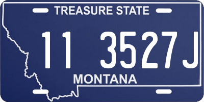 MT license plate 113527J