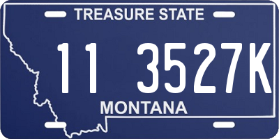MT license plate 113527K