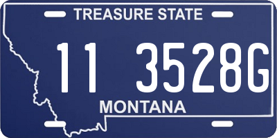 MT license plate 113528G