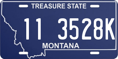MT license plate 113528K