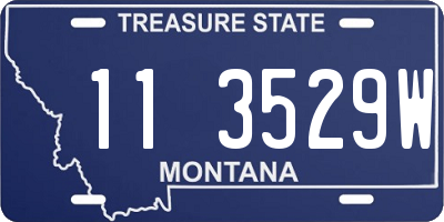 MT license plate 113529W