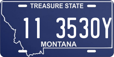 MT license plate 113530Y