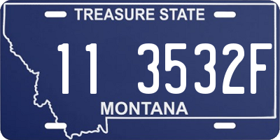 MT license plate 113532F