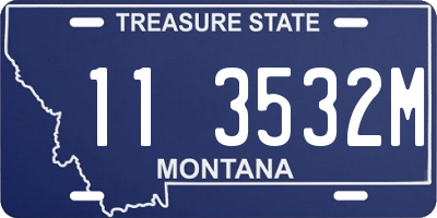 MT license plate 113532M