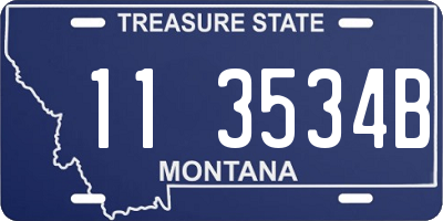 MT license plate 113534B