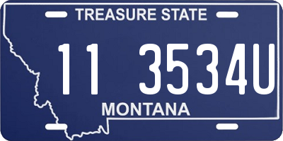 MT license plate 113534U