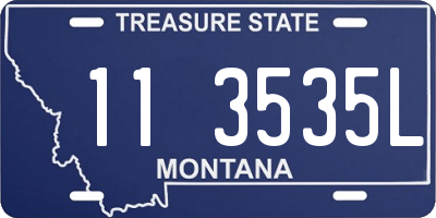 MT license plate 113535L