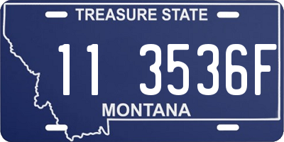 MT license plate 113536F