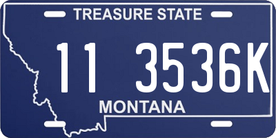 MT license plate 113536K