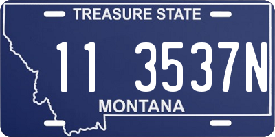 MT license plate 113537N